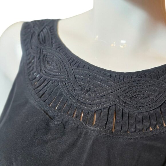 Black Silk ANN TAYLOR Camisole Tank sz 8 - Picture 6 of 8
